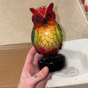 Colorful Owl Figurine light